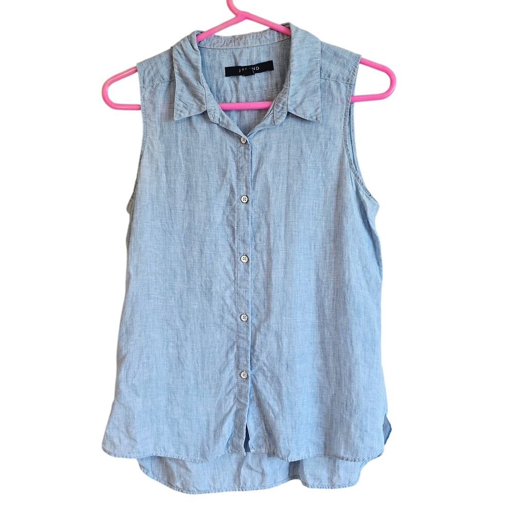 J brand linen button down shirt size small